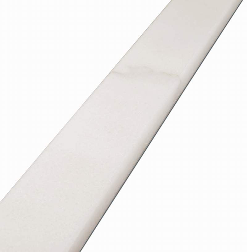 MILAS WHITE: Marble Threshold Tile Accessory (2"x36"x1/2" | polished | double bevel)