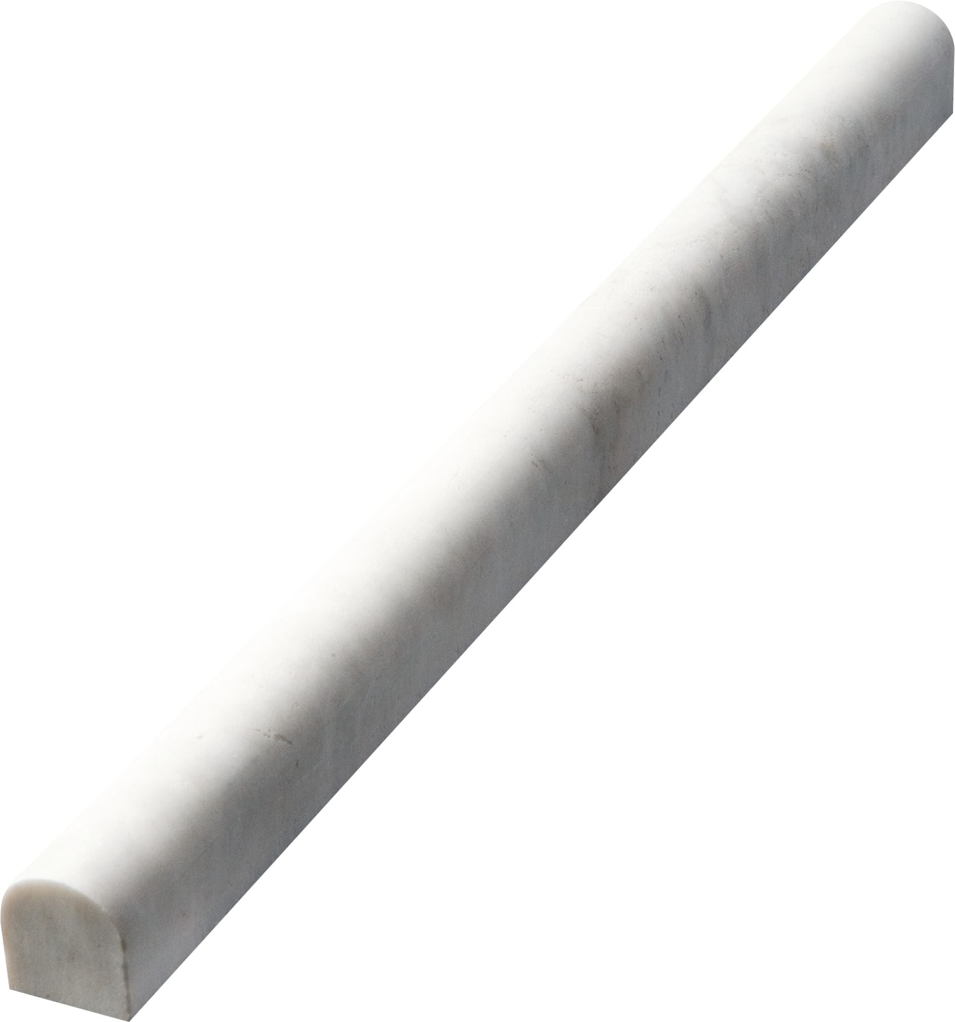 BIANCO VENATO: Dolomite Pencil Tile Accessory (3/4"x12"x3/4" | polished | bullnosed)