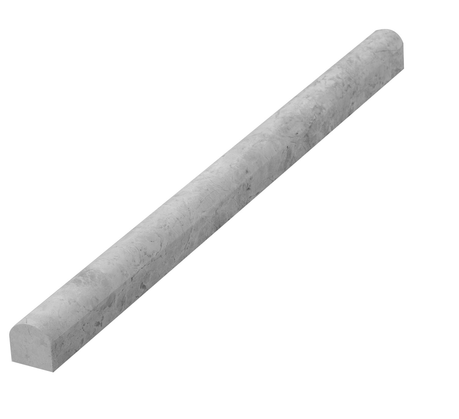 SILVER SHADOW: Marble Pencil Tile Accessory (3/4"x12"x3/4" | polished | bullnosed)
