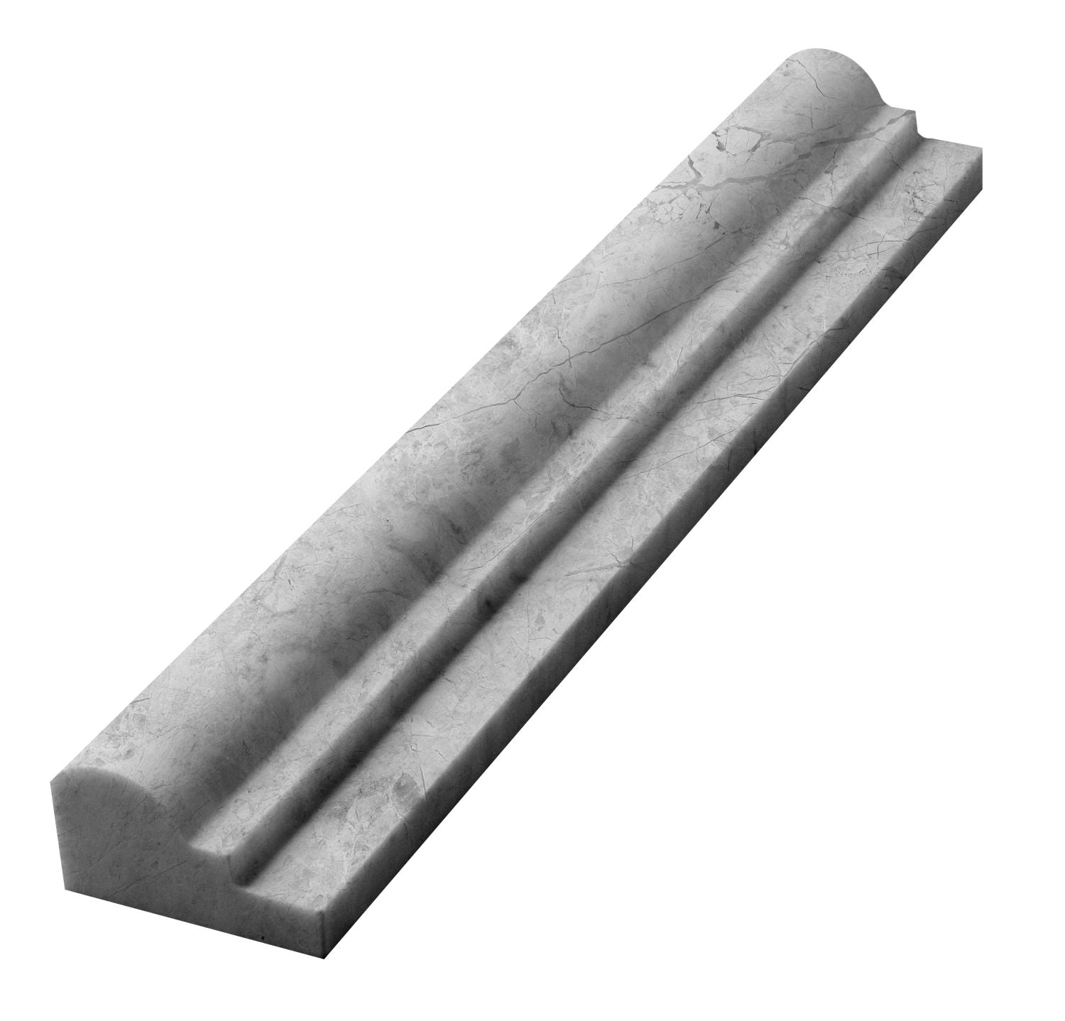 SILVER SHADOW: Marble Ogee Tile Accessory (1 7/8"x12"x7/8" | polished)
