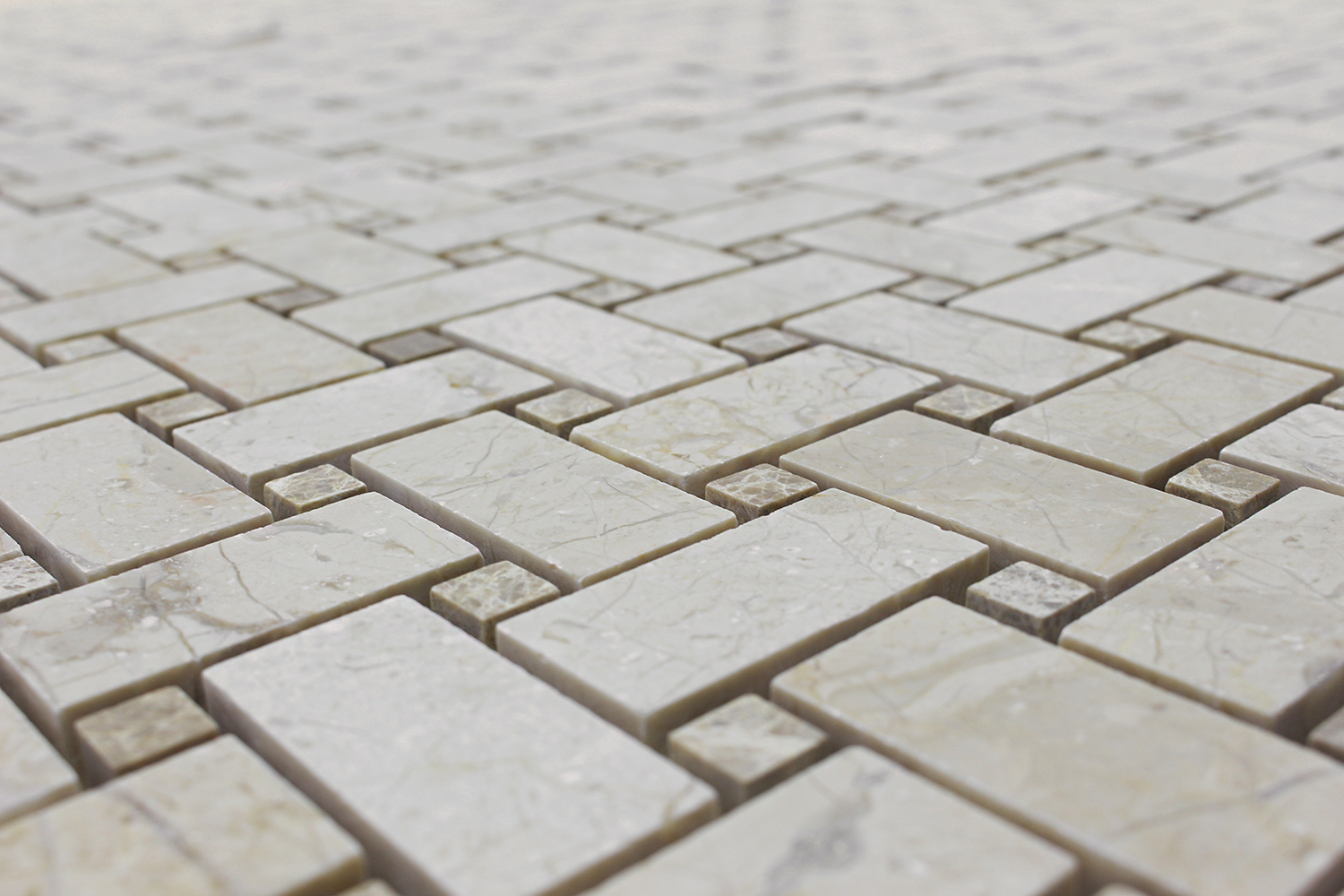 CREMA NOUVA: Emperador Marble Basketweave Mosaic (12"x12"x3/8" | polished)
