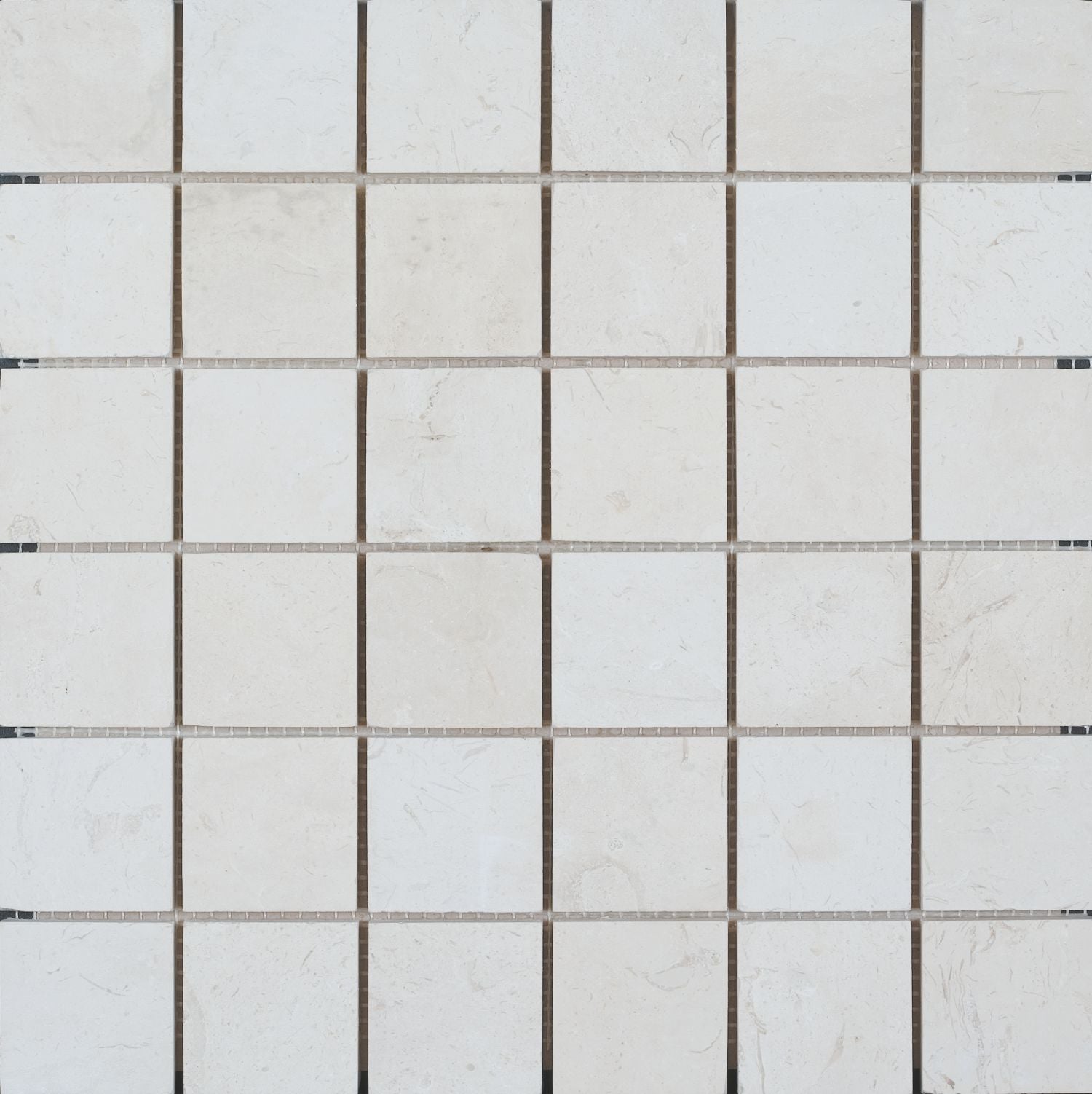 CORINTHIAN FOSSIL: Limestone 2"X2" Straight Stack Mosaic (12"x12"x3/8" | honed)