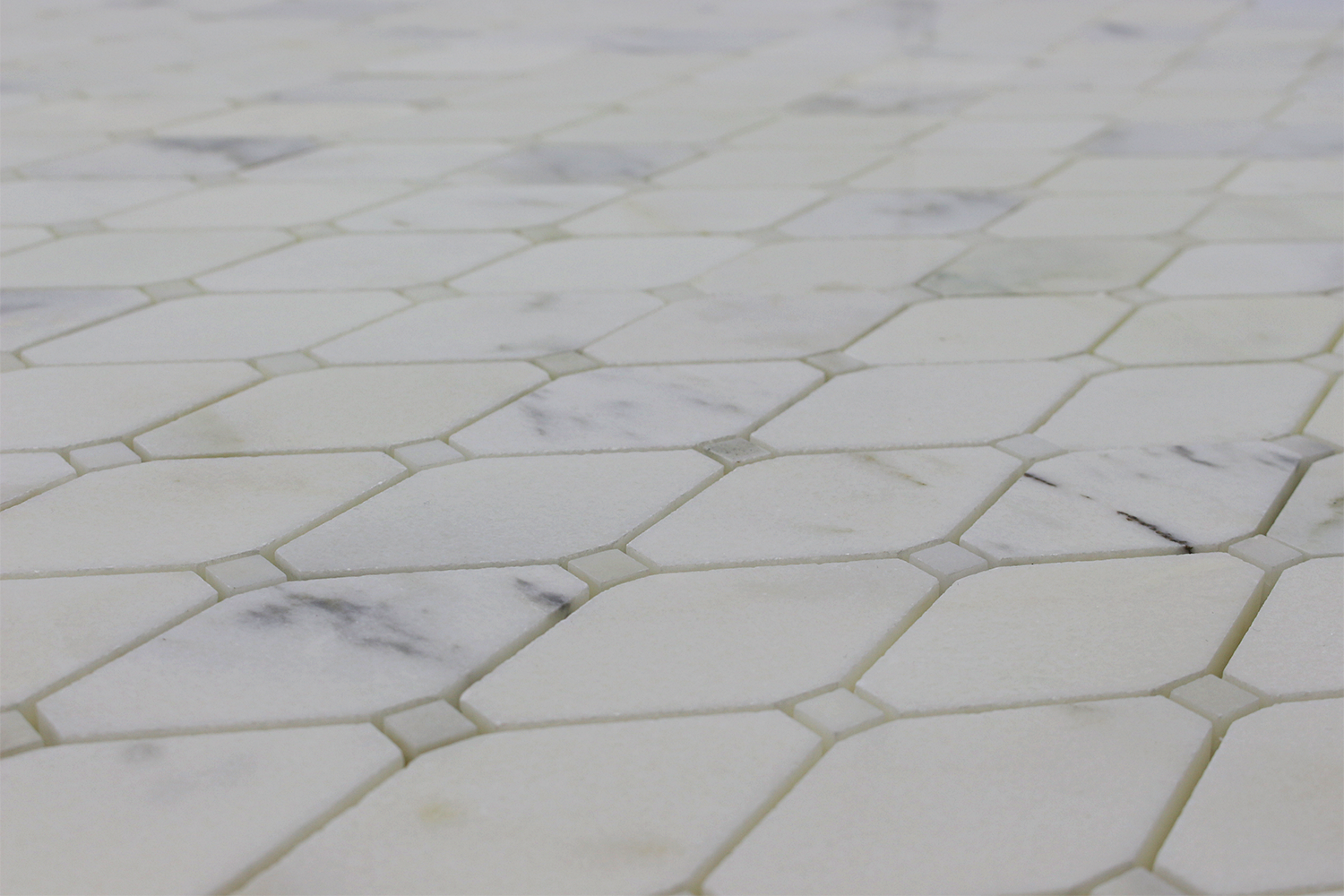 CALACATTA OLIVE: Marble Clipped Diamond Mosaic (12"x12"x3/8" | polished)