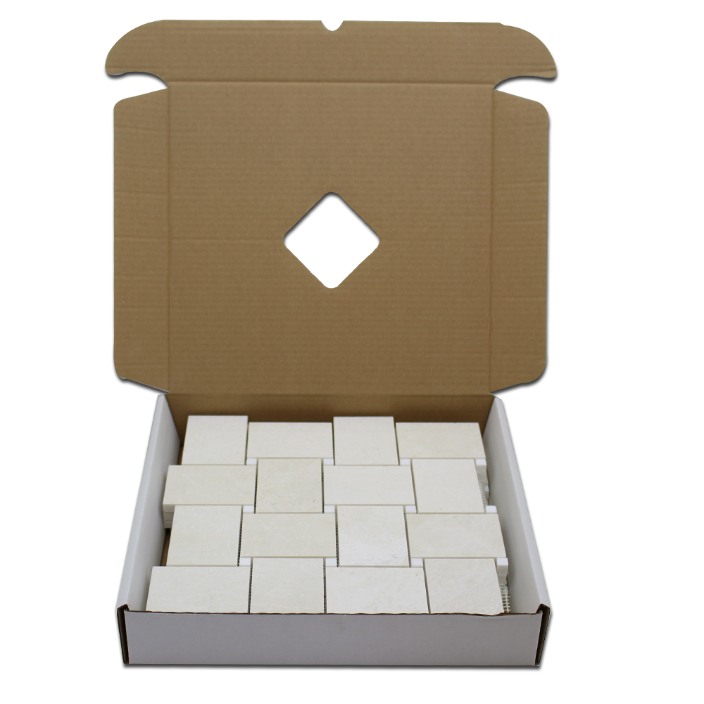 BIANCO VENATO: Perla Marble Basketweave Mosaic (12"x12"x3/8" | polished)