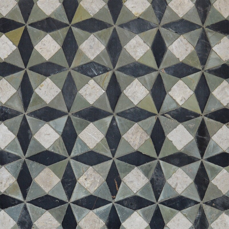BABA CHIC: Touzeur Mosaic (honed | 11"x11"x5/8" | straight cut)