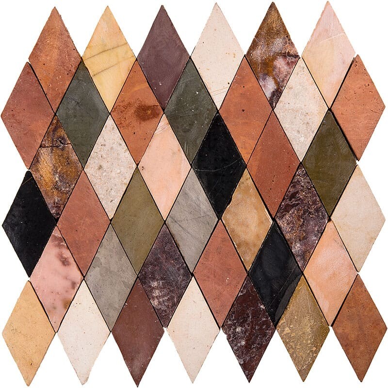 BABA CHIC: Saint Tropez Diamonds Mosaic (honed | 10"x10"x1/4" | straight cut)
