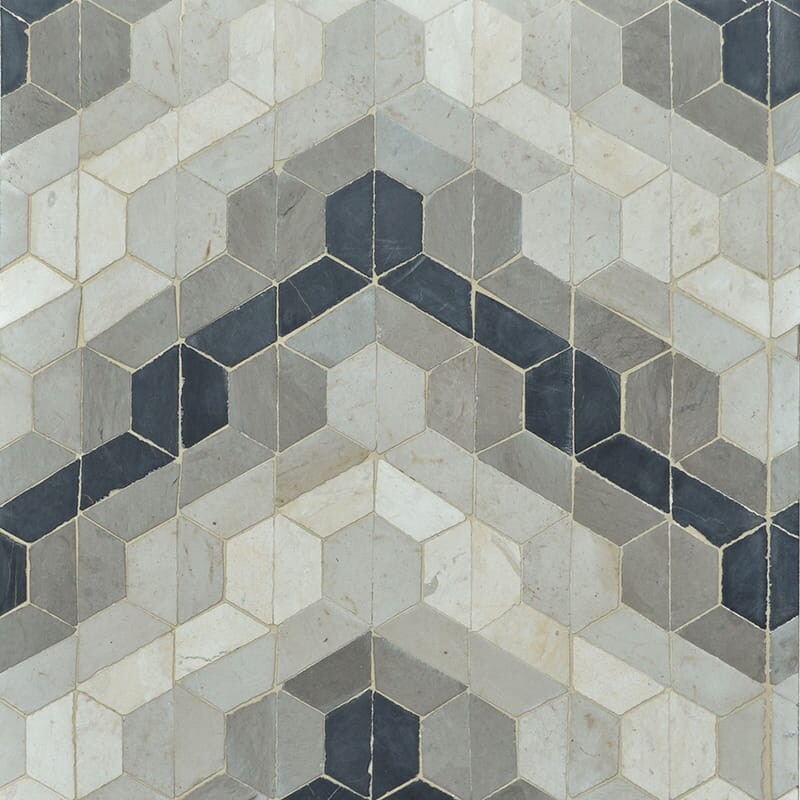 BABA CHIC: Shiri Hexagon Mosaic (honed | 9"x12"x1/4" | straight cut)