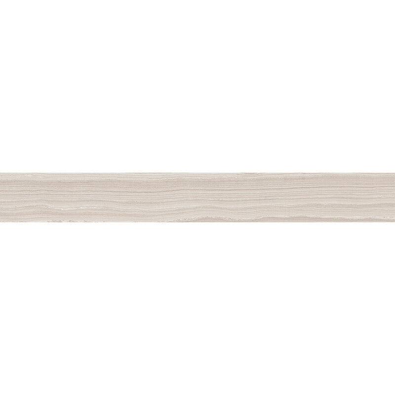 LINEA PORCELAIN: Classic Tan Porcelain Sbn Single Long Bullnose (matte | 3"x24"x25/64" | straight cut)