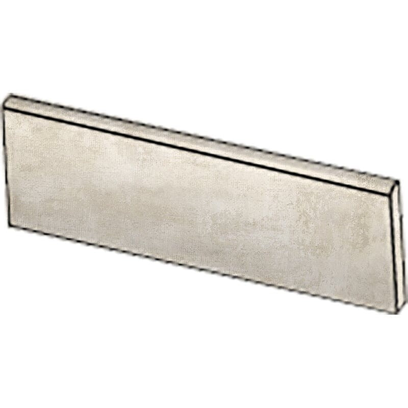 RUNWAY PORCELAIN: Ash Concrete Porcelain Sbn Single Long Bullnose (honed | 4"x24"x5/16" | straight cut)