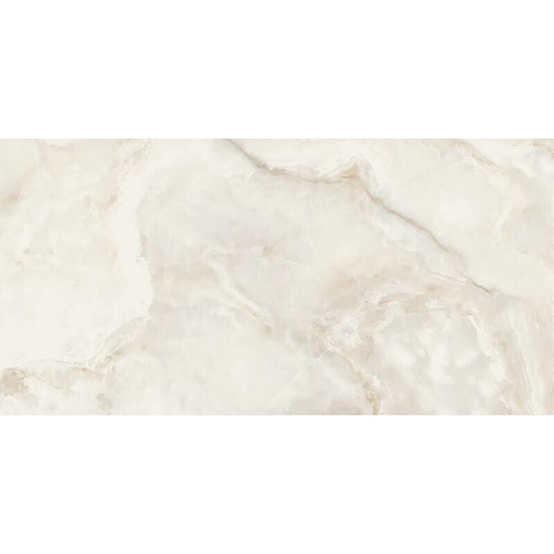 ELEGANTE PORCELAIN: Carrara Onyx Grey Rectangle Field Tile (polished | 24"x48"x3/8" | straight cut)