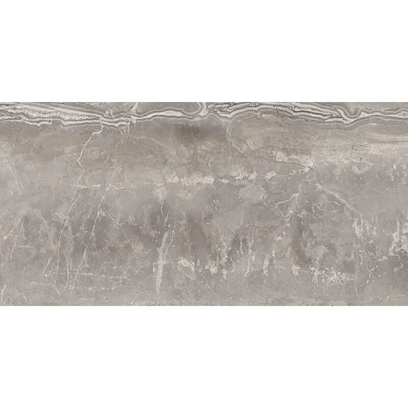 ELEGANTE PORCELAIN: Romano Greige Rectangle Field Tile (polished | 24"x48"x3/8" | straight cut)