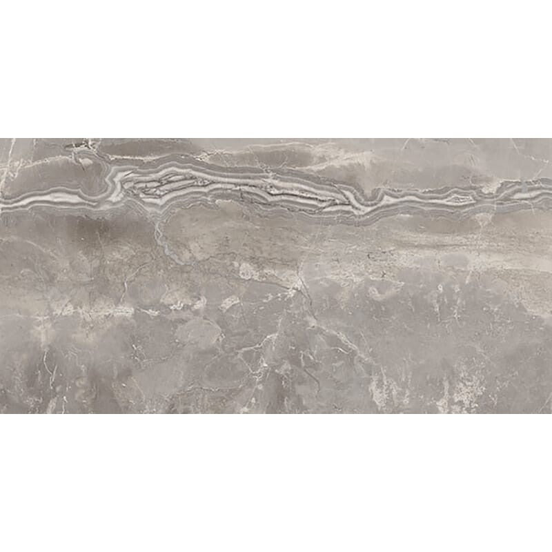 ELEGANTE PORCELAIN: Romano Greige Rectangle Field Tile (polished | 12"x24"x3/8" | straight cut)