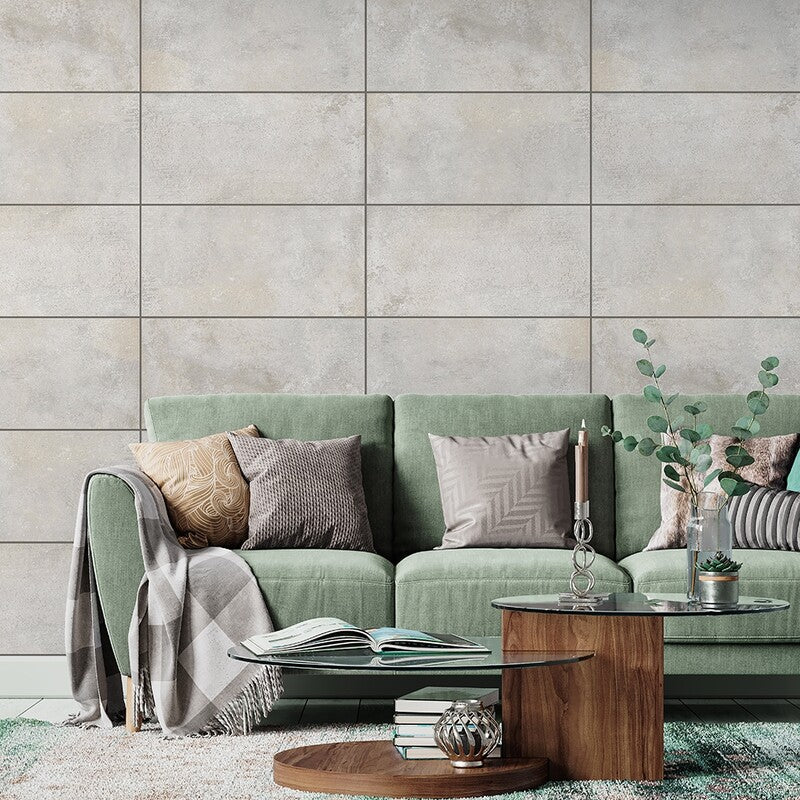ATLAS PORCELAIN: New York Light Gray Rectangle Field Tile (honed | 12"x24"x5/16")