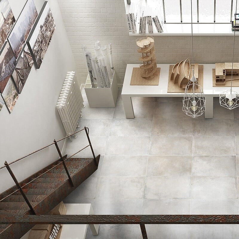 ATLAS PORCELAIN: New York Light Gray Rectangle Field Tile (honed | 12"x24"x5/16")