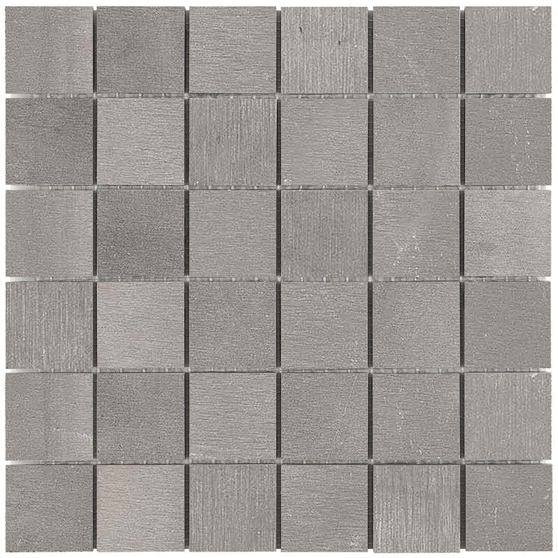RESIDE PORCELAIN: Ash 2X2 Straight Stack Mosaic (honed | 12"x12"x5/16" | rectified)