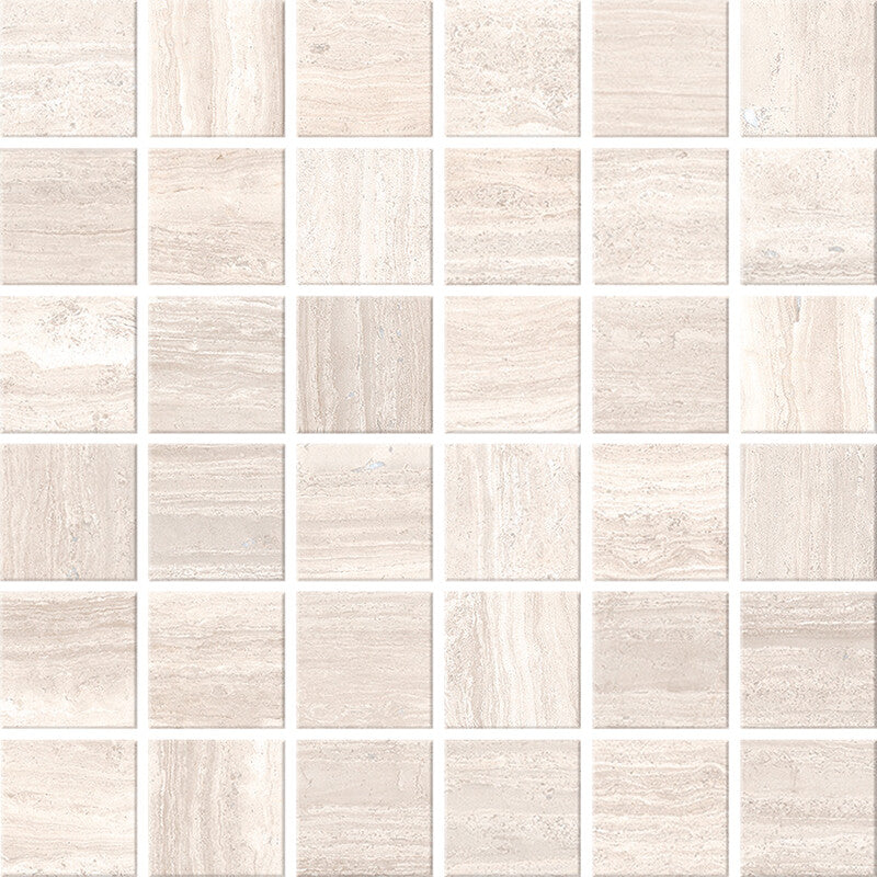 ZENIT PORCELAIN: Beige 2X2 Straight Stack Mosaic (honed | 12"x12"x5/16" | rectified)