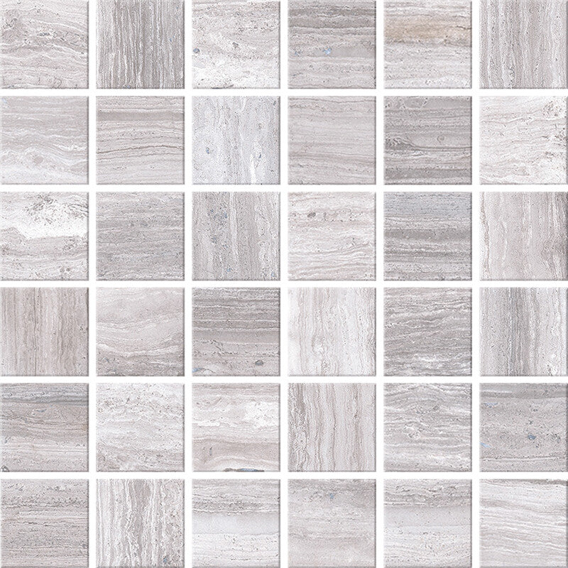 ZENIT PORCELAIN: Grey 2X2 Straight Stack Mosaic (honed | 12"x12"x5/16" | rectified)