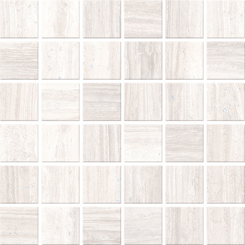 ZENIT PORCELAIN: White 2X2 Straight Stack Mosaic (honed | 12"x12"x5/16" | rectified)