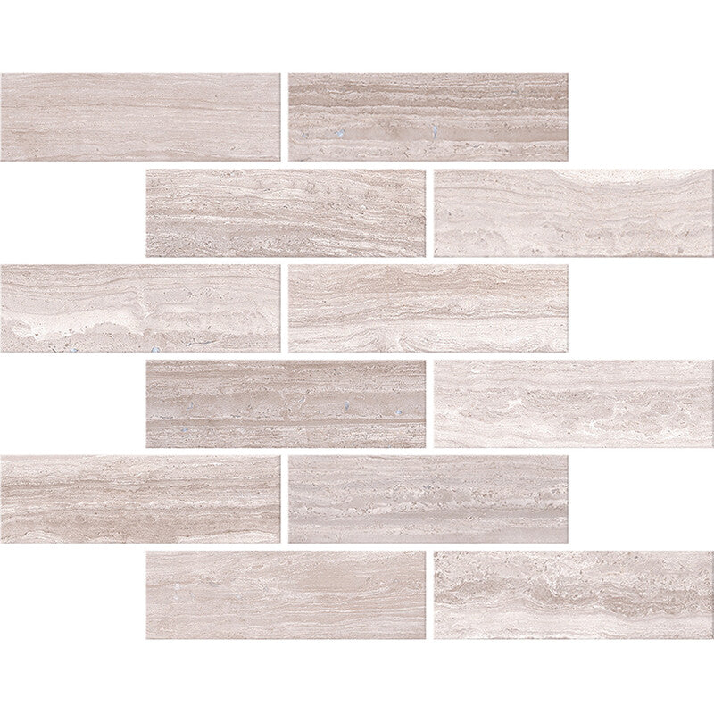 ZENIT PORCELAIN: Light 2X6 Staggered Joint Mosaic (honed | 12"x12"x5/16" | rectified)
