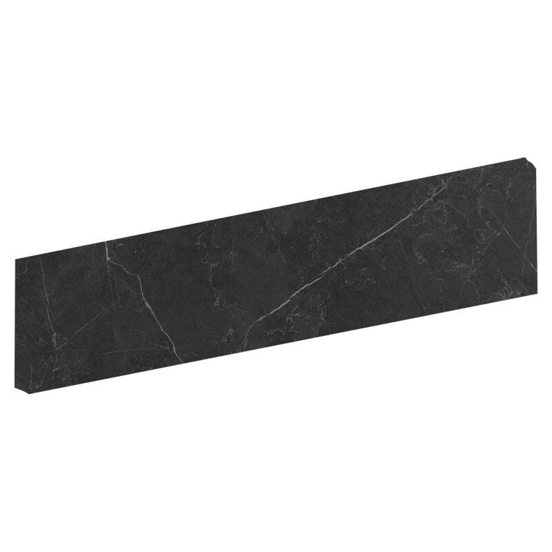 DREAMING PORCELAIN: Gray Stone Porcelain Sbn Single Long Bullnose (matte | 4"x24"x25/64" | straight cut)