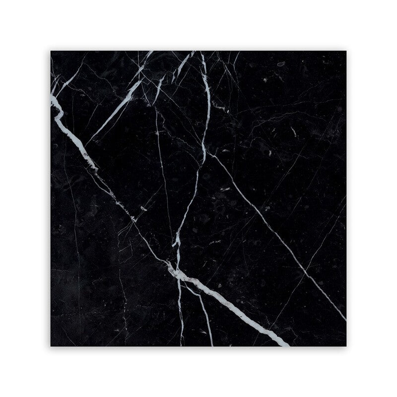 DELIGHT PORCELAIN: Marquina Nero Square Field Tile (polished | 24"x24"x3/8" | rectified)