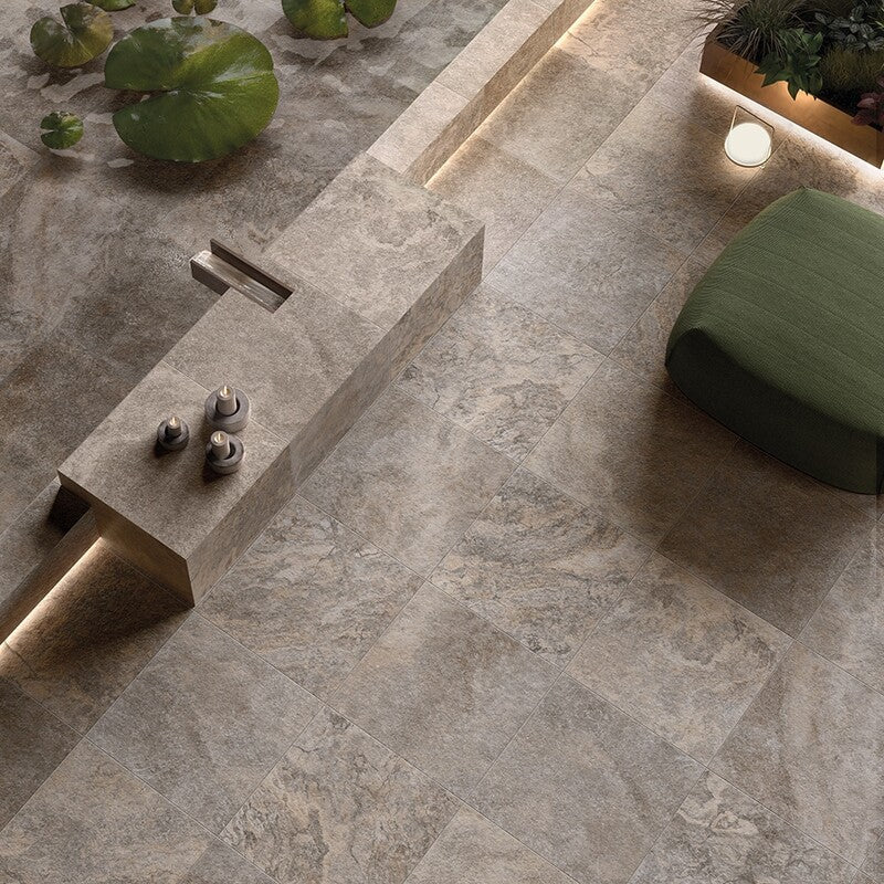 STONEWARE PORCELAIN: Silver Porcelain Paving Tile (r11 | 24"x24"x3/4" | straight cut)