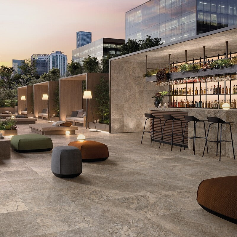 STONEWARE PORCELAIN: Silver Porcelain Paving Tile (r11 | 24"x24"x3/4" | straight cut)