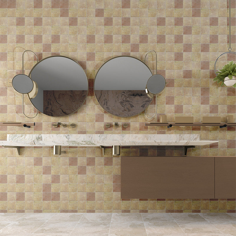 MOROCCAN: Beige Square Zellige Field Tile (4"x4"x1/2" | matte)