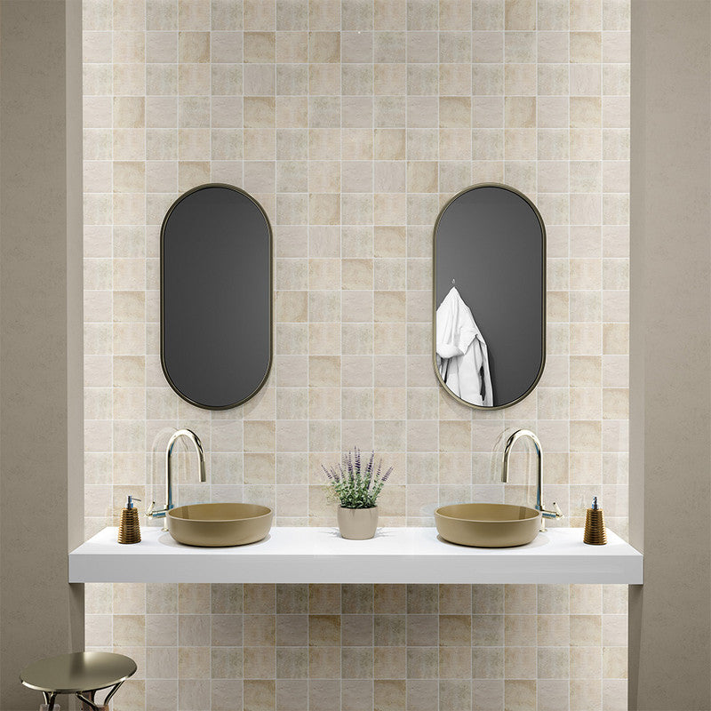 MOROCCAN: Oukaimeden Square Zellige Field Tile (4"x4"x1/2" | glossy)
