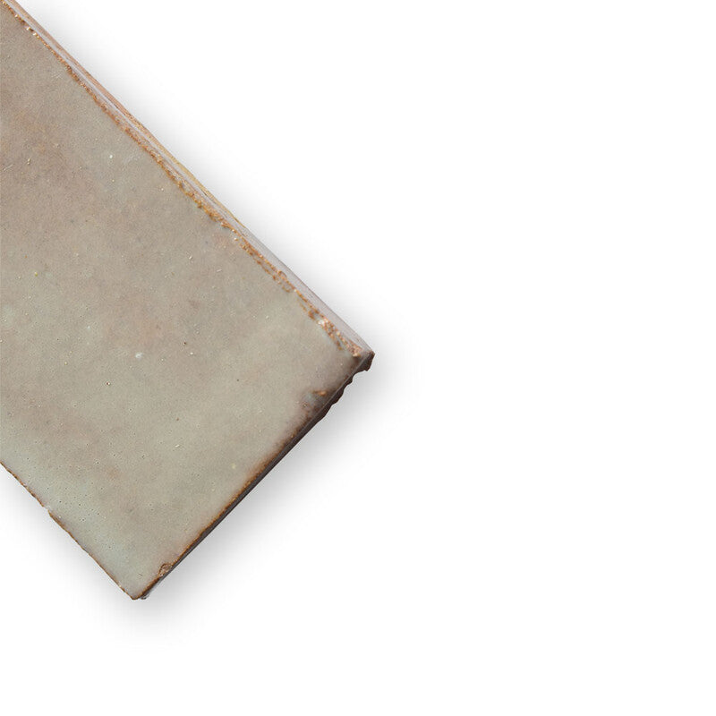 MOROCCAN: Gris Beige Rectangle Zellige Field Tile (2"x6"x5/8" | glossy)