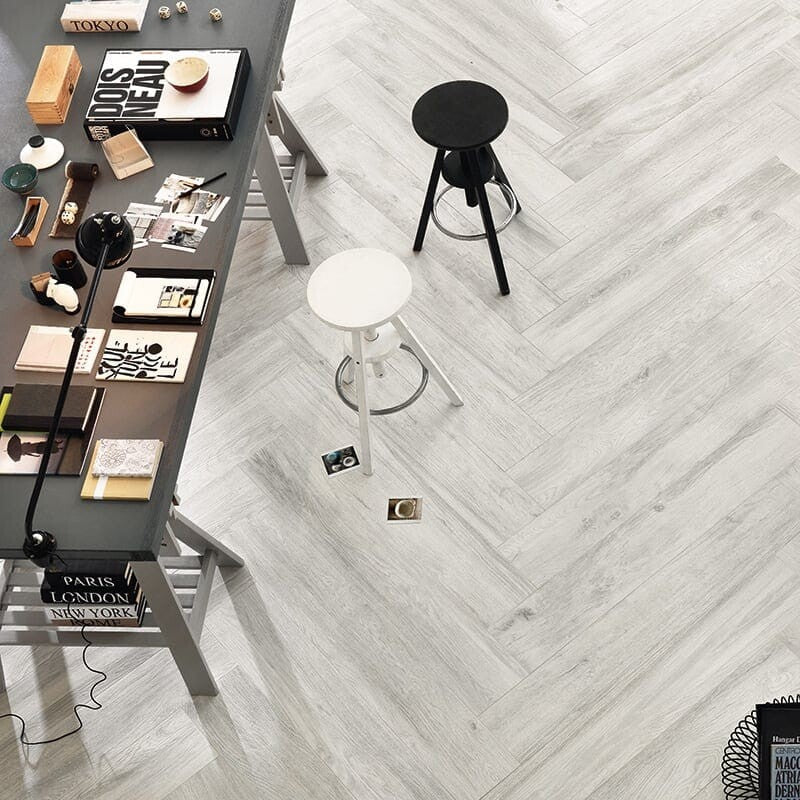 BOISE PORCELAIN: Riz Wood Rectangle Field Tile (natural | 8"x48"x25/64" | straight cut)