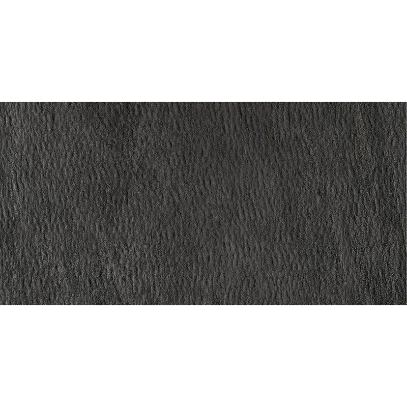 PIEDRA NORGE: Black Slate Rectangle Field Tile (struttura cesello | 12"x24"x25/64" | straight cut)