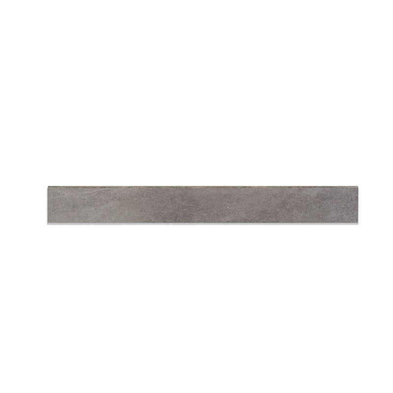 PIEDRA NORGE: Dark Grey Slate Porcelain Battiscopa Baseboard (natural | 2"x24"x3/4" | straight cut)