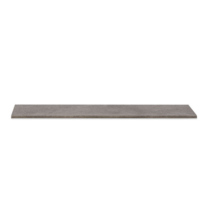 PIEDRA NORGE: Dark Grey Slate Porcelain Battiscopa Baseboard (natural | 2"x24"x3/4" | straight cut)
