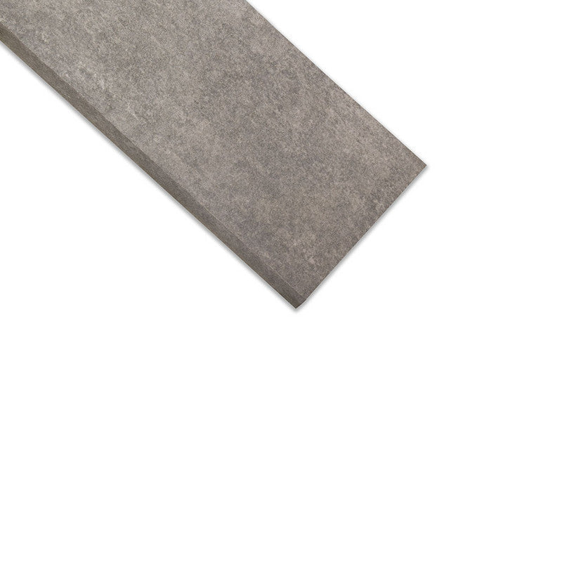 PIEDRA NORGE: Dark Grey Slate Porcelain Battiscopa Baseboard (natural | 2"x24"x3/4" | straight cut)