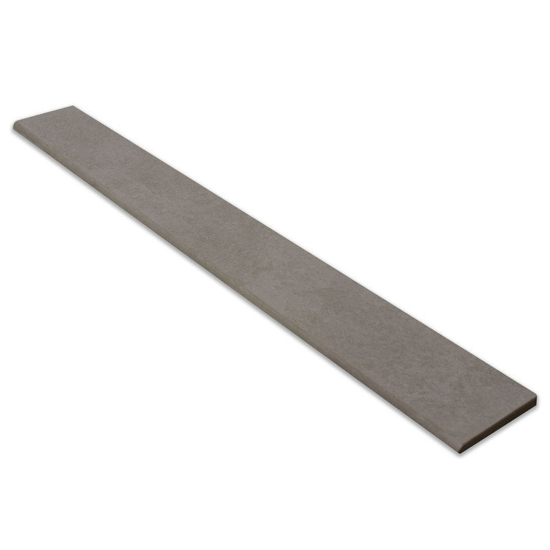 PIEDRA NORGE: Dark Grey Slate Porcelain Battiscopa Baseboard (natural | 2"x24"x3/4" | straight cut)