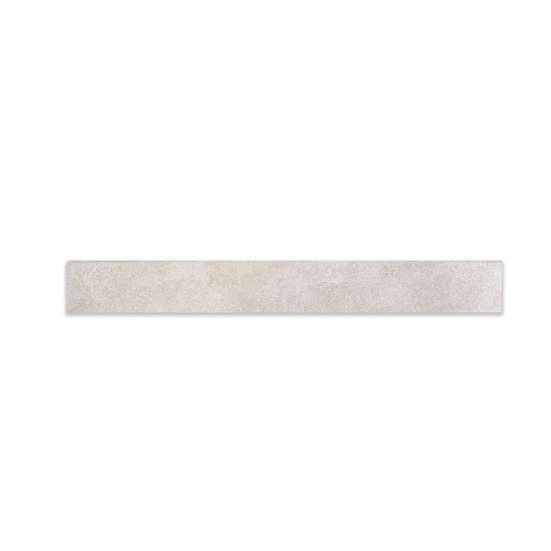 PIEDRA NORGE: Ivory Slate Porcelain Battiscopa Baseboard (natural | 2"x24"x3/4" | straight cut)