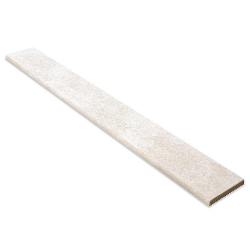 PIEDRA NORGE: Ivory Slate Porcelain Battiscopa Baseboard (natural | 2"x24"x3/4" | straight cut)