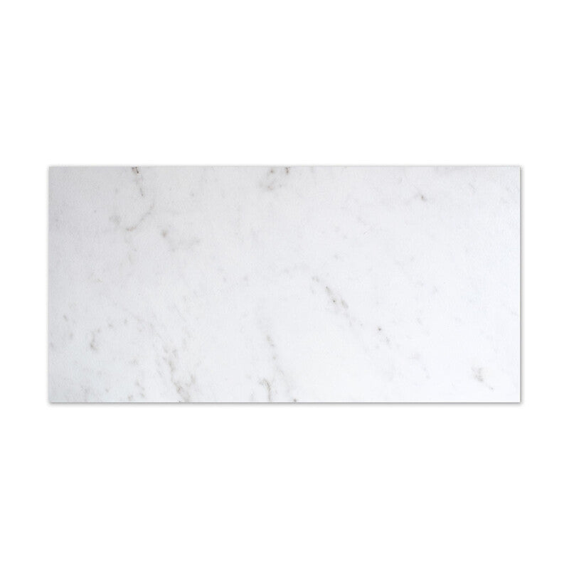 BIANCO CARRARA PORCELAIN: Bianco Carrara Rectangle Field Tile (natural | 12"x24"x25/64" | straight cut)