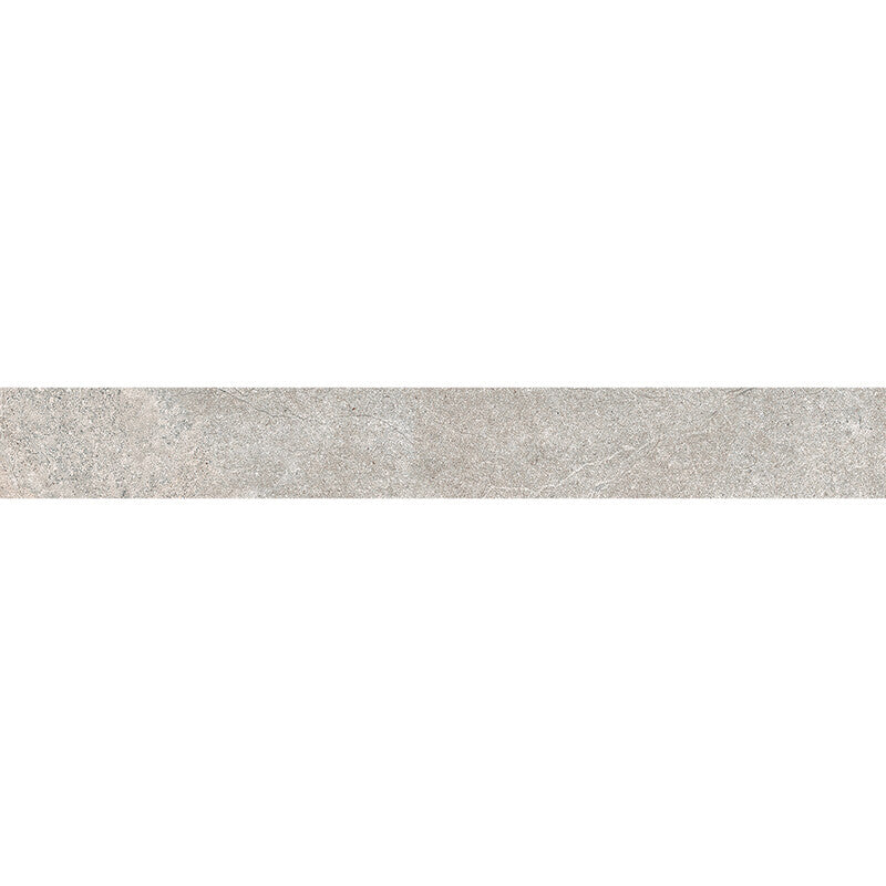 TELLURIDE PORCELAIN: Rock Gray Porcelain Sbn Single Long Bullnose (matte | 3"x24"x23/64" | straight cut)