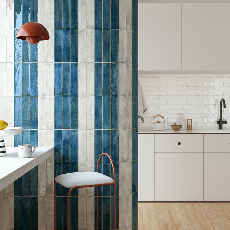 NOVITA PORCELAIN: Fusion Bianco Rectangle Field Tile (polished | 2"x10"x1/2" | straight cut)