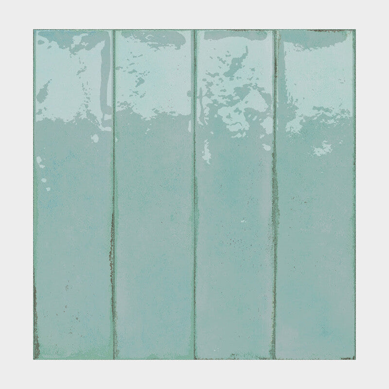NOVITA PORCELAIN: Fusion Acquamarina Rectangle Field Tile (polished | 2"x10"x1/2" | straight cut)