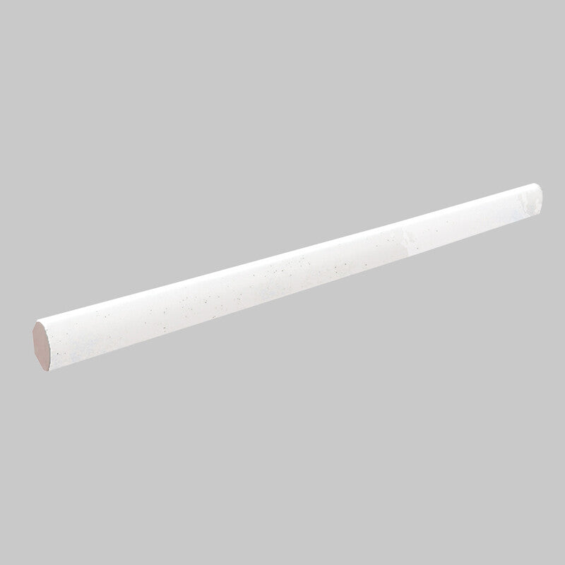 NOVITA PORCELAIN: Fusion Bianco Porcelain Quarter Round (polished | 3/8"x10"x1/18" | straight cut)