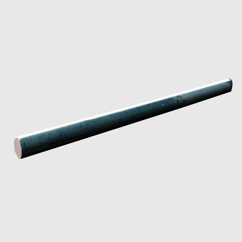 NOVITA PORCELAIN: Fusion Blue Porcelain Quarter Round (polished | 3/8"x10"x1/18" | straight cut)