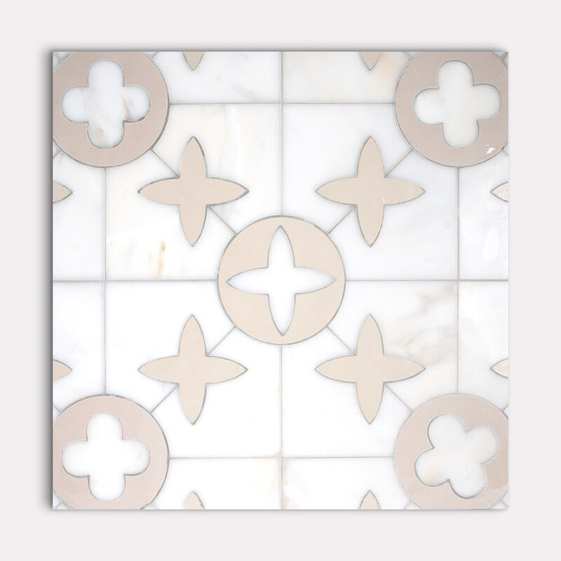 UMBRIA : Estelle Mosaic (polished | 16"x16"x3/16" | straight cut)