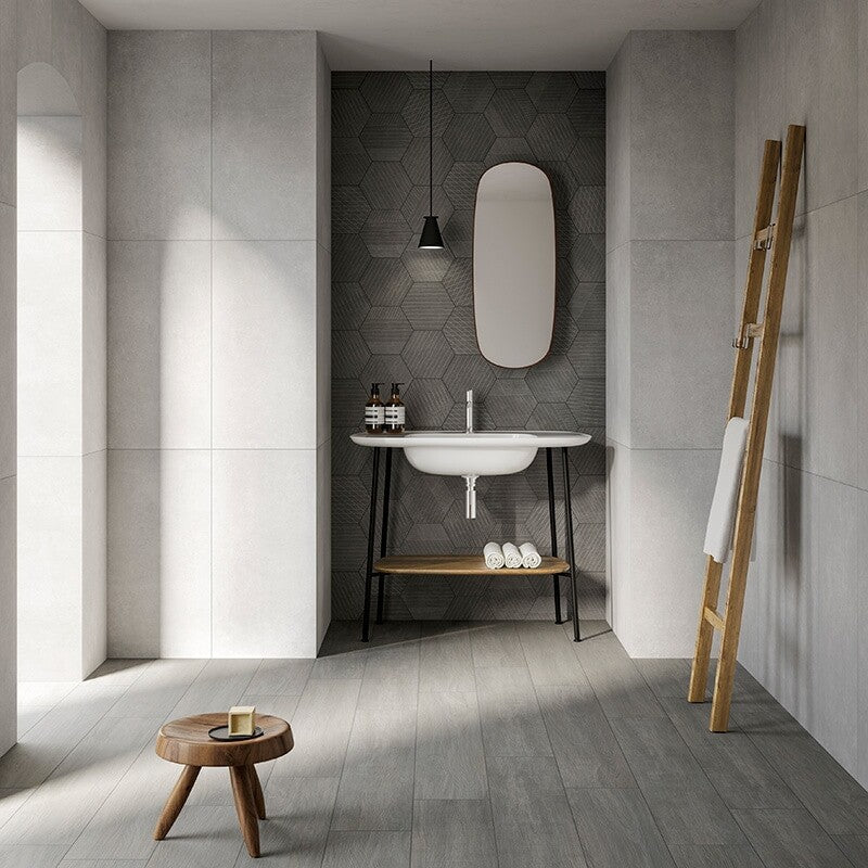 METRO WOOD PORCELAIN: Elephant Skin Rectangle Field Tile (matte | 8"x48"x5/16" | straight cut)