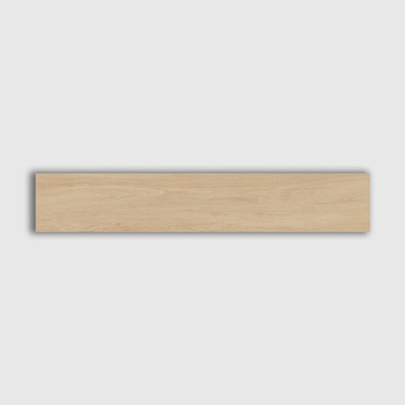 METRO WOOD PORCELAIN: Sand Rectangle Field Tile (matte | 8"x48"x5/16" | straight cut)