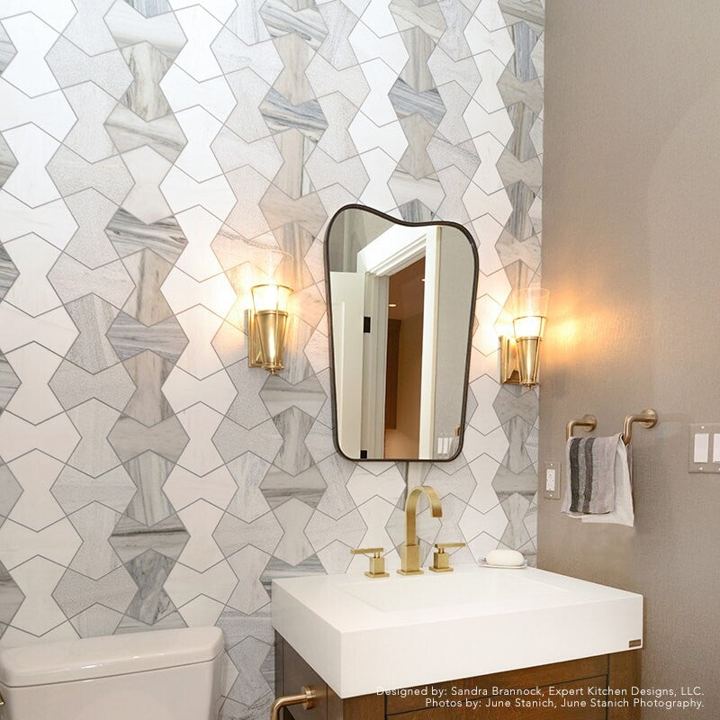 ELEMENTS : Skyline Cravat Mosaic (multi finish | 4"x7"x3/4" | straight cut)