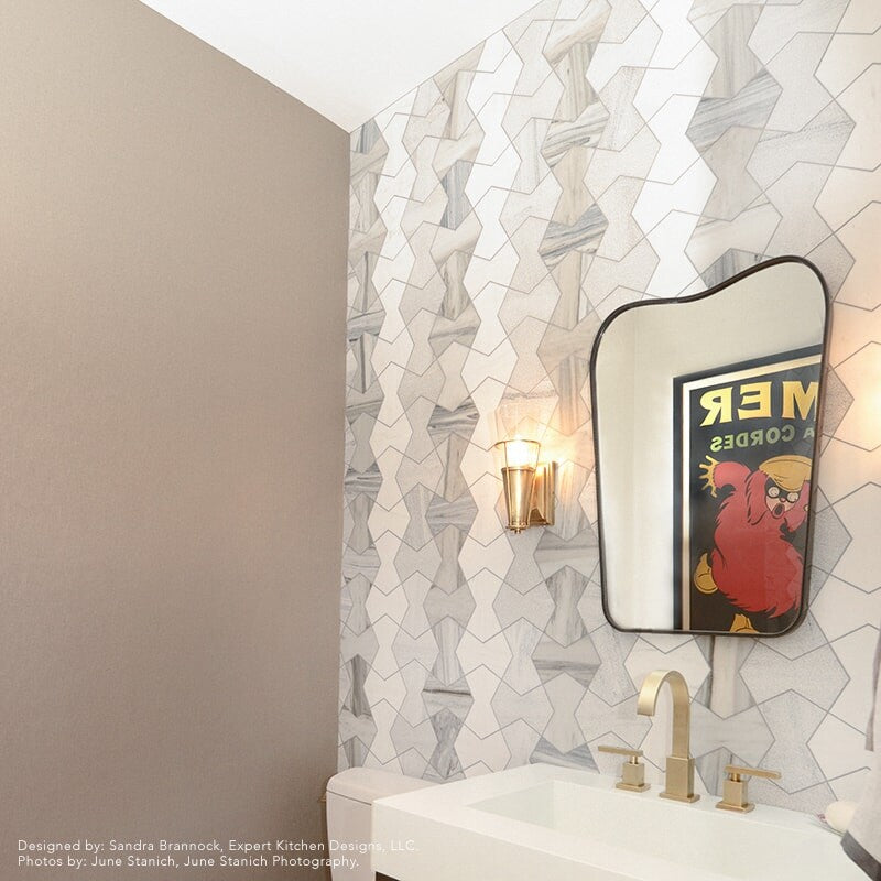 ELEMENTS : Skyline Cravat Mosaic (multi finish | 4"x7"x3/4" | straight cut)