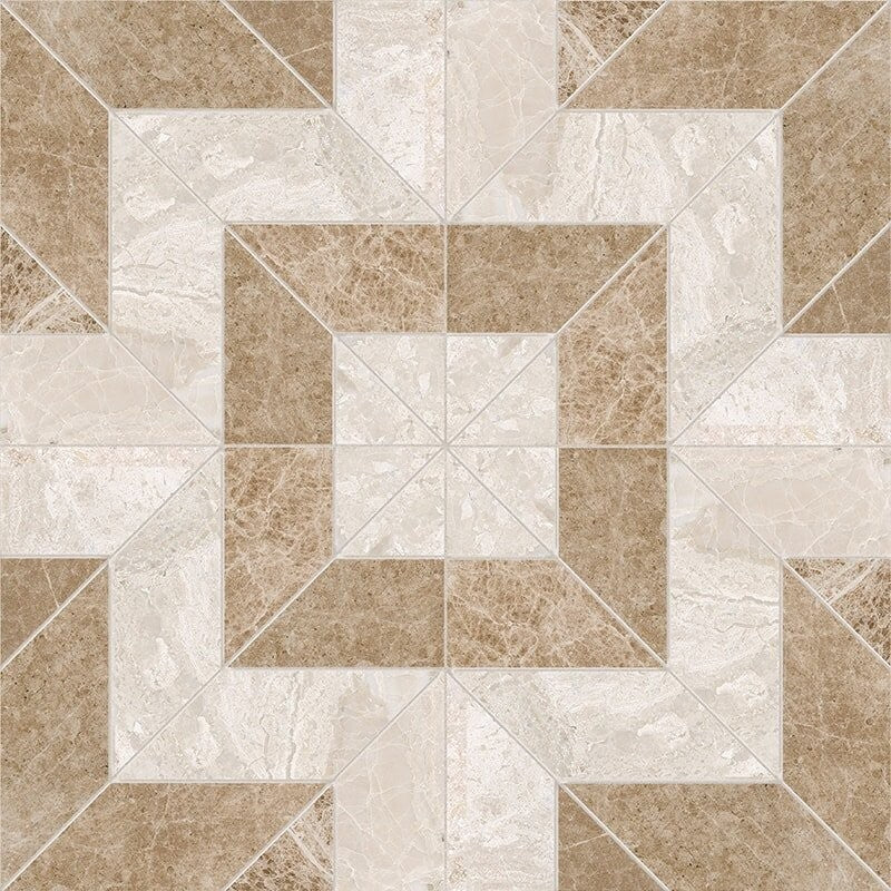 TAOS : Diana Royal Beni Mosaic (multi finish | 9"x9"x3/8" | straight cut)